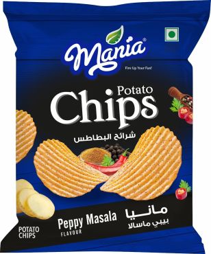 Mania Peppy Masala Potato Chips, 52 G